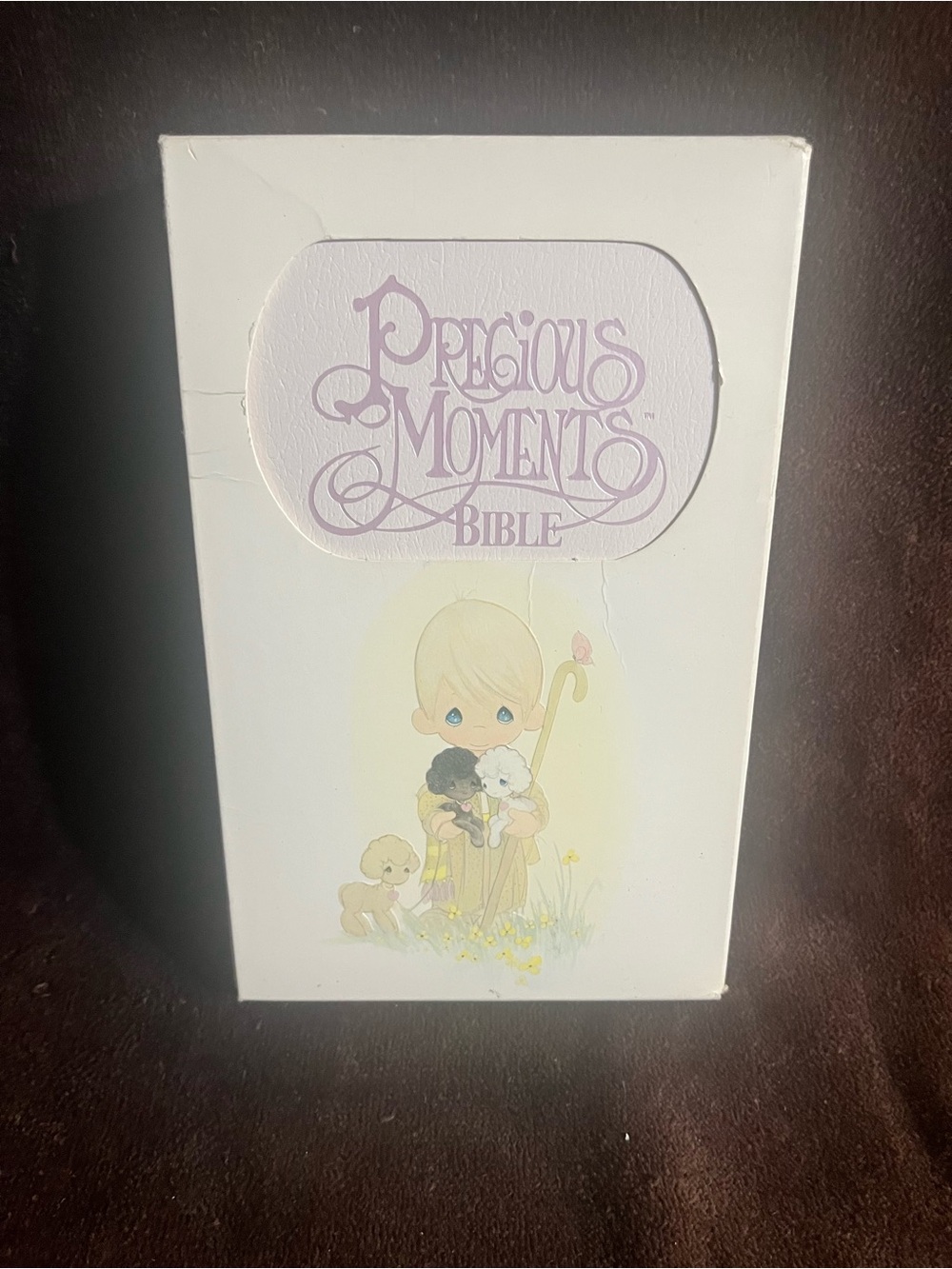 Precious Moments Bible -Collectors item- White with Pastel Illustration-